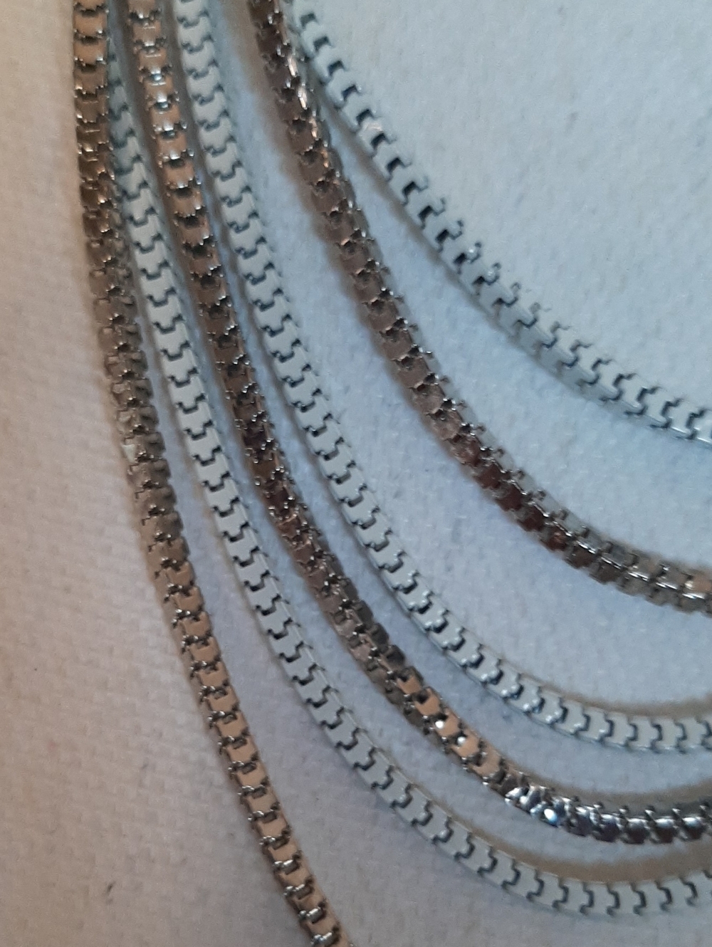 Multi-Strand Silver Layered Necklace - Picture 3 of 4
